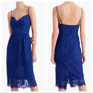 NWT J crew blue lace cocktail dress !